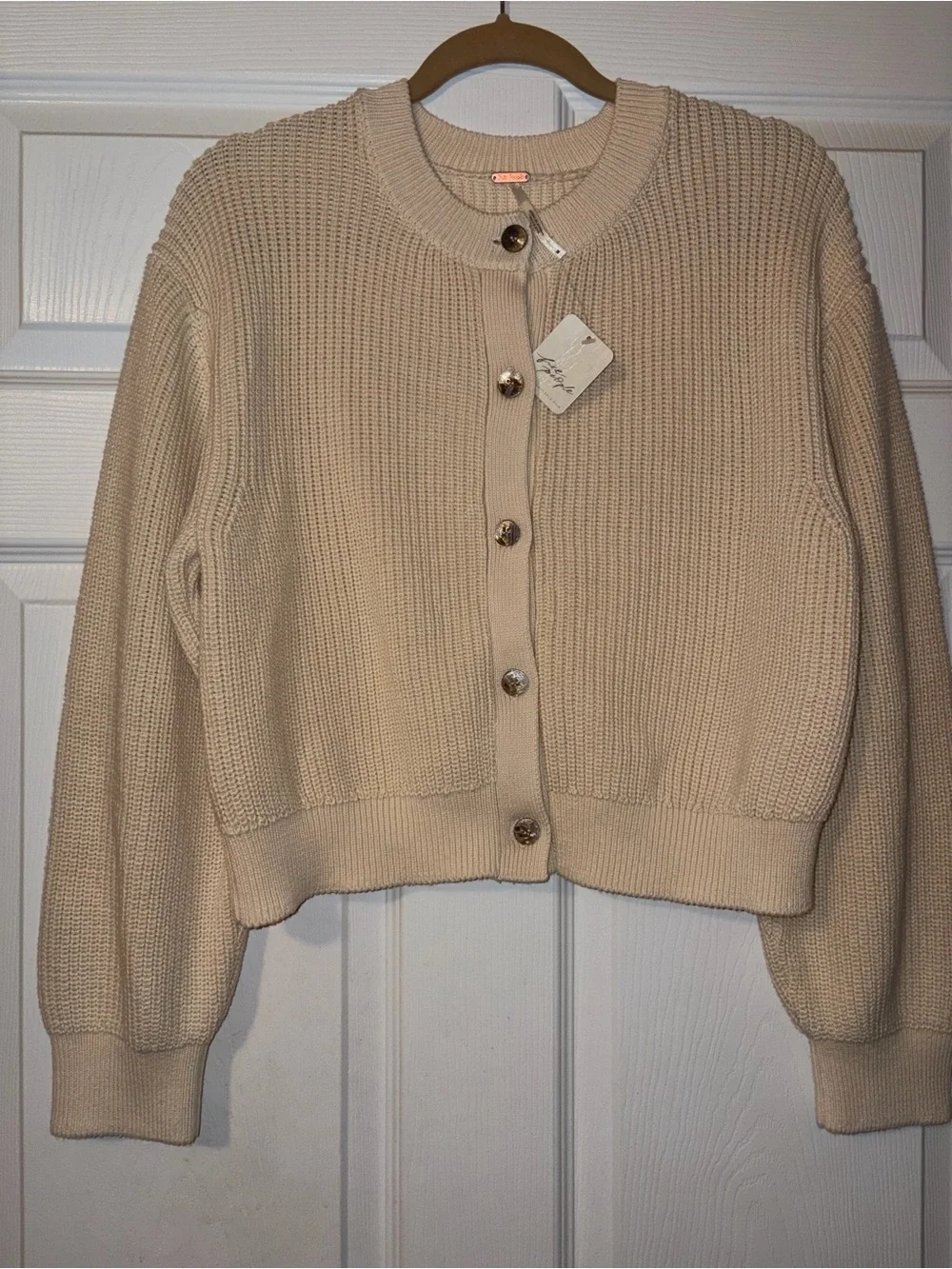 Free People Vienna Rib Button Front Cardigan + A GIFT 🎁